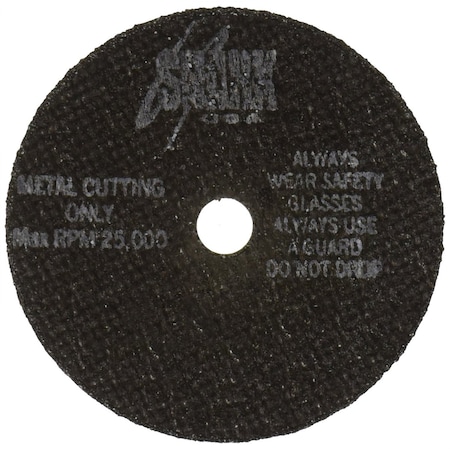 Shark Industries Abrasive Cut-Off Wheel, Type 1, 3 in Dia, 1/16 in Thick, 3/8 in Arbor Hole Size, Aluminum Oxide SRK24-10
